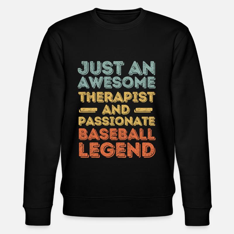 Therapeut Baseball retro - Stanley/Stella Unisex Bio-Sweatshirt CHANGER  - Schwarz