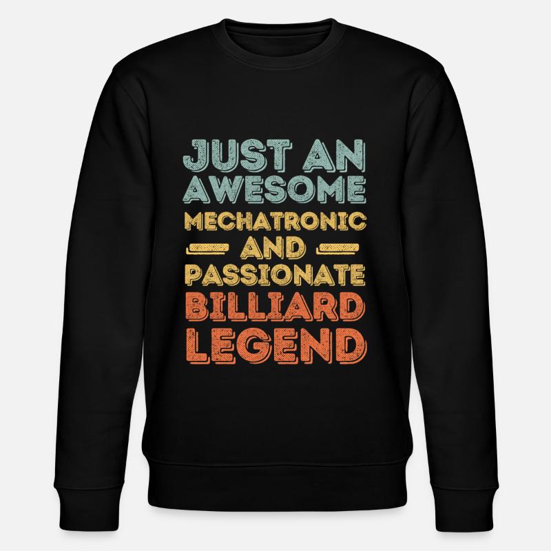 Mechatroniker Billard retro - Stanley/Stella Unisex Bio-Sweatshirt CHANGER  - Schwarz