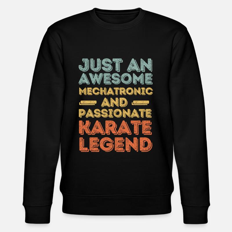 Mechatronics Technician Karate retro - Stanley/Stella CHANGER Unisex Organic Sweatshirt - black