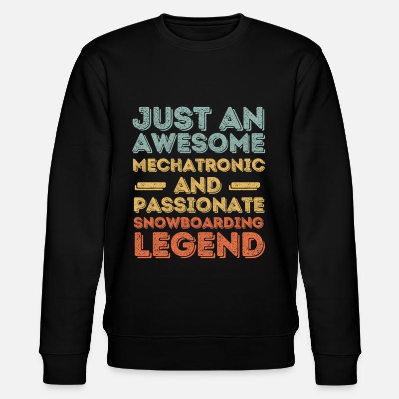 Mechatronics Technician Snowboard retro - Stanley/Stella CHANGER Unisex Organic Sweatshirt - black