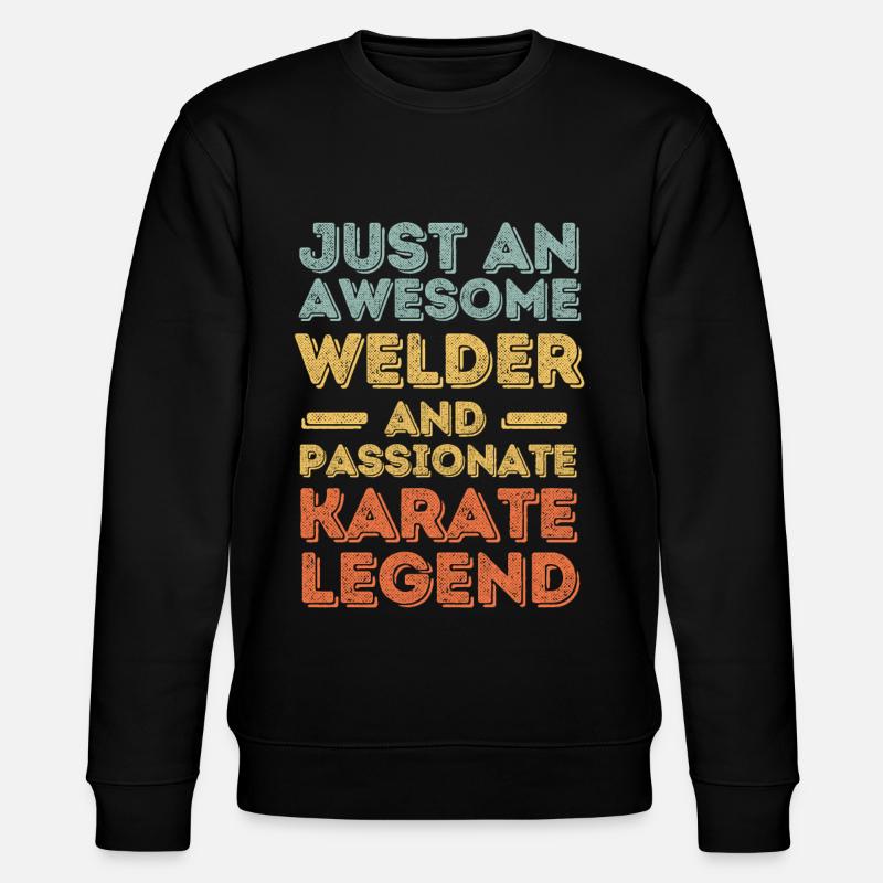 Schweißer Karate retro - Stanley/Stella Unisex Bio-Sweatshirt CHANGER  - Schwarz