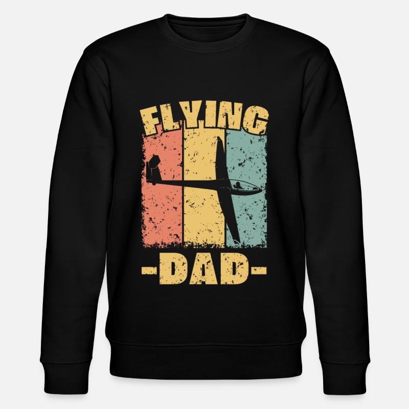 Gleiten Papa retro - Stanley/Stella Unisex Bio-Sweatshirt CHANGER  - Schwarz