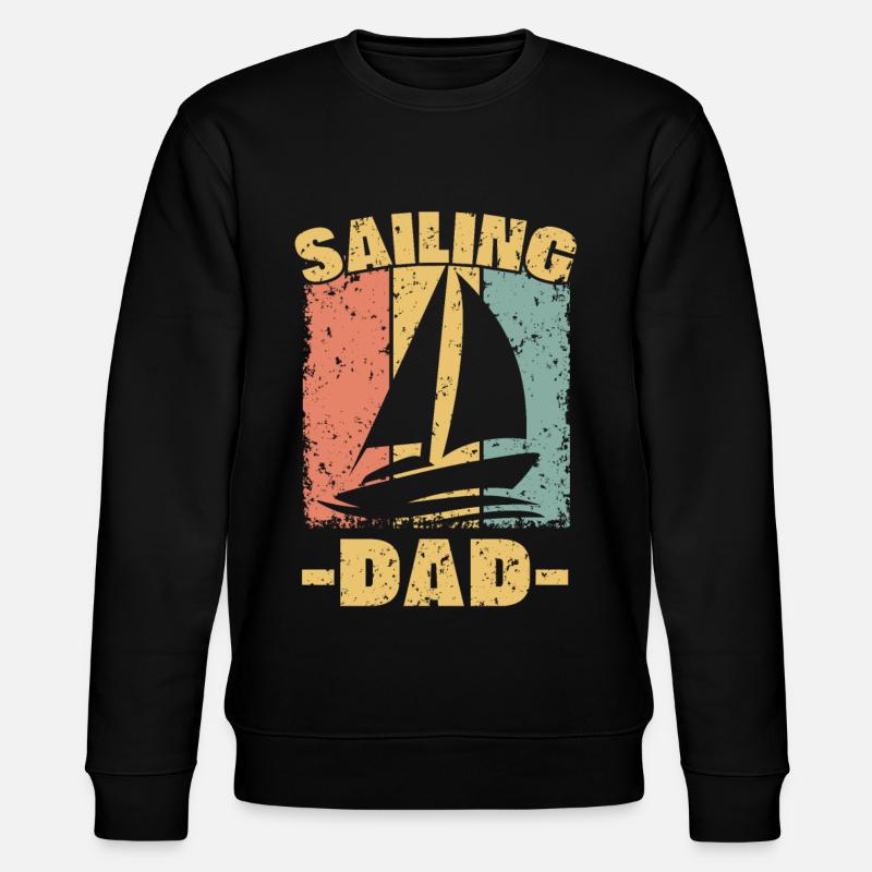 Sailing dad retro - Stanley/Stella CHANGER Unisex Organic Sweatshirt - black