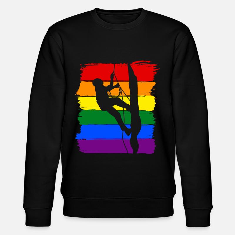 Klettern LGBT Pride - Stanley/Stella Unisex Bio-Sweatshirt CHANGER  - Schwarz