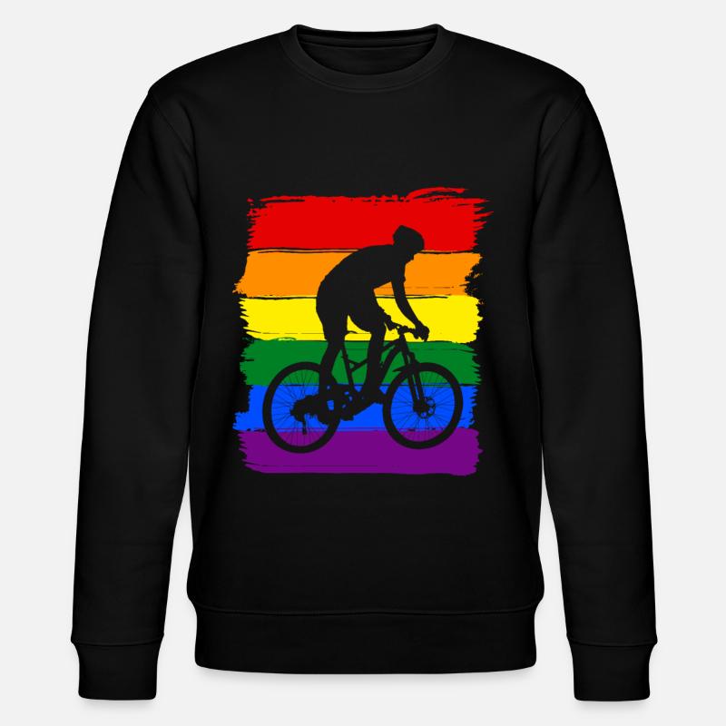 Radfahren LGBT Pride - Stanley/Stella Unisex Bio-Sweatshirt CHANGER  - Schwarz