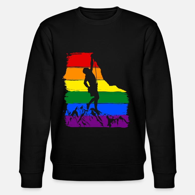 Klettern LGBT Pride - Stanley/Stella Unisex Bio-Sweatshirt CHANGER  - Schwarz