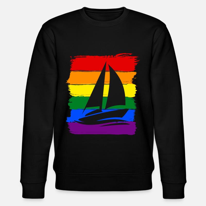 Sailing LGBT Pride - Stanley/Stella CHANGER Unisex Organic Sweatshirt - black