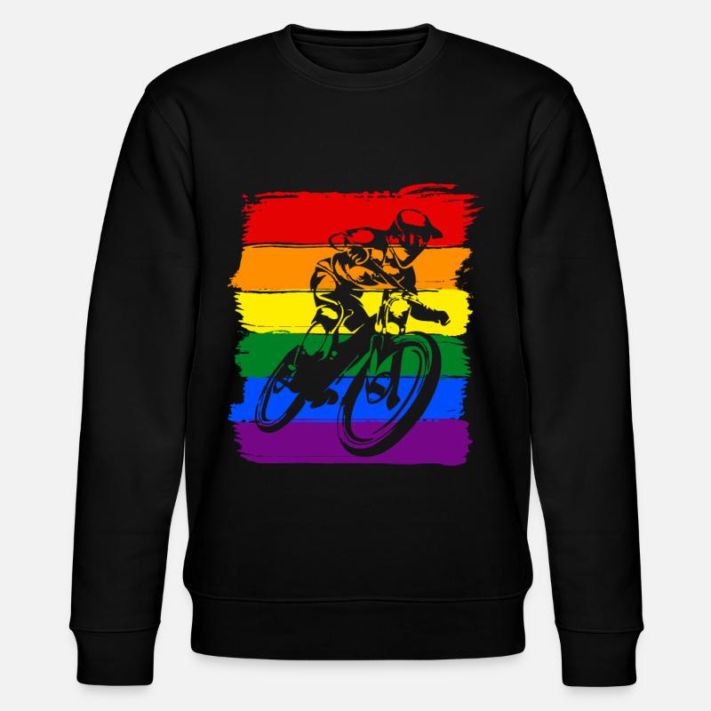 Radfahren LGBT Pride - Stanley/Stella Unisex Bio-Sweatshirt CHANGER  - Schwarz