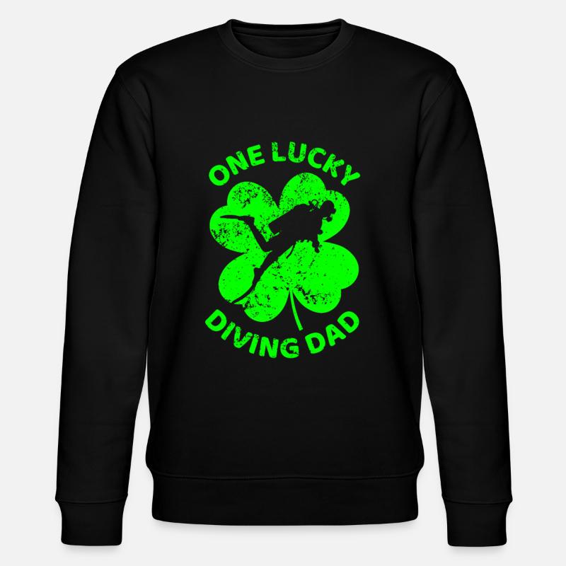Tauchen St. Patrick's Day Kleeblatt - Stanley/Stella Unisex Bio-Sweatshirt CHANGER - Schwarz