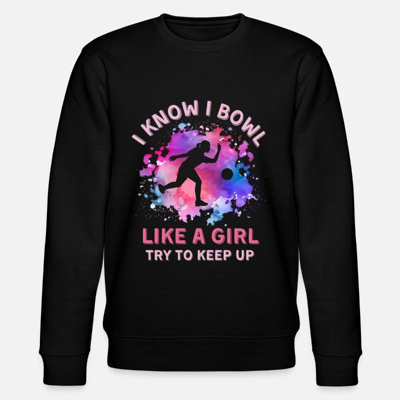 Frauen Bowling Mädchen - Stanley/Stella Unisex Bio-Sweatshirt CHANGER  - Schwarz