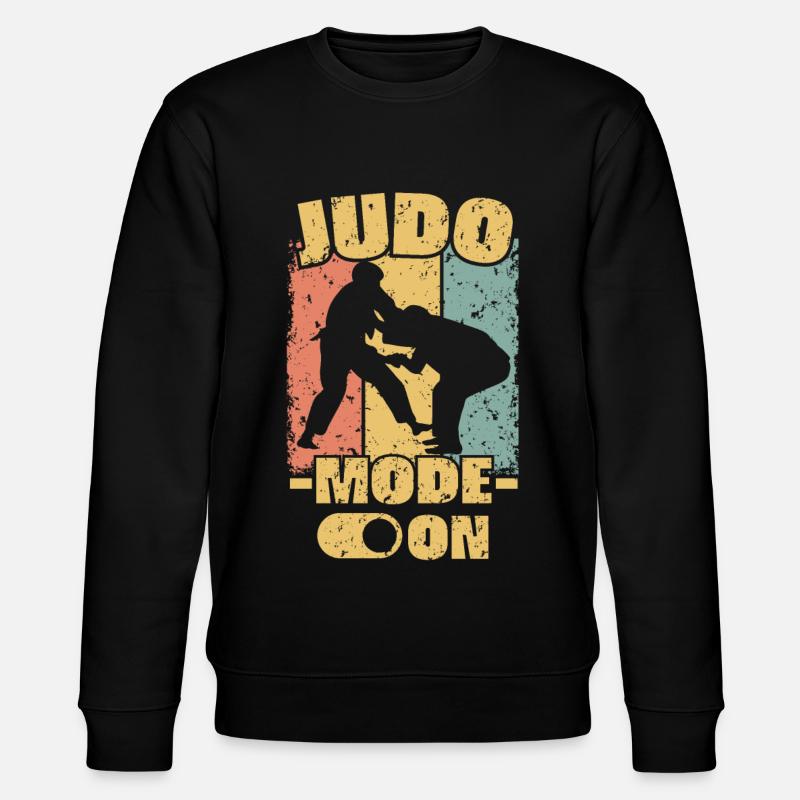 Judo Retro - Stanley/Stella Unisex Bio-Sweatshirt CHANGER  - Schwarz