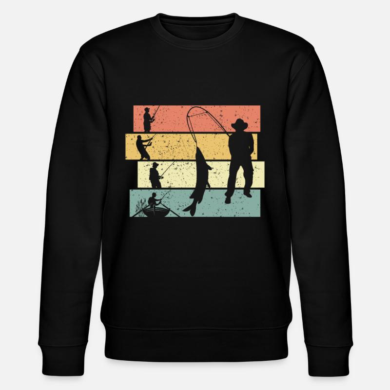 Pêche rétro - Sweat bio CHANGER Stanley/Stella Unisexe - noir