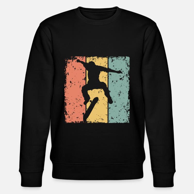Skateboard rétro - Sweat bio CHANGER Stanley/Stella Unisexe - noir