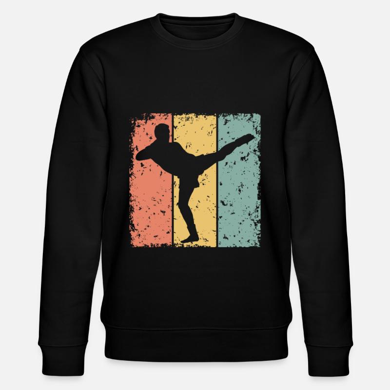 Kickboxen retro - Stanley/Stella Unisex Bio-Sweatshirt CHANGER  - Schwarz