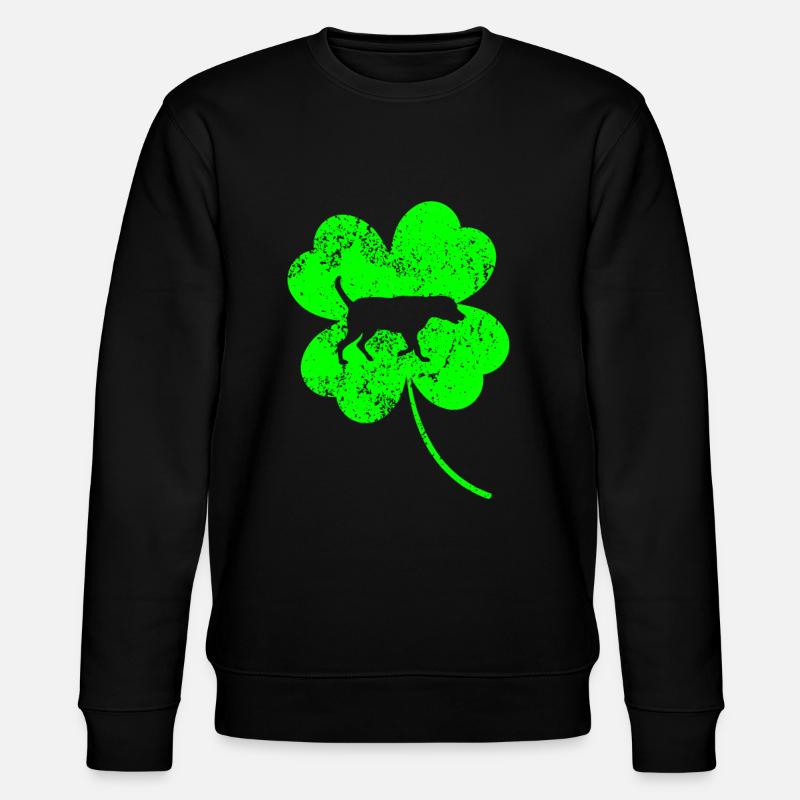 Labrador St.Patrick's day Shamrock - Stanley/Stella Unisex Bio-Sweatshirt CHANGER  - Schwarz