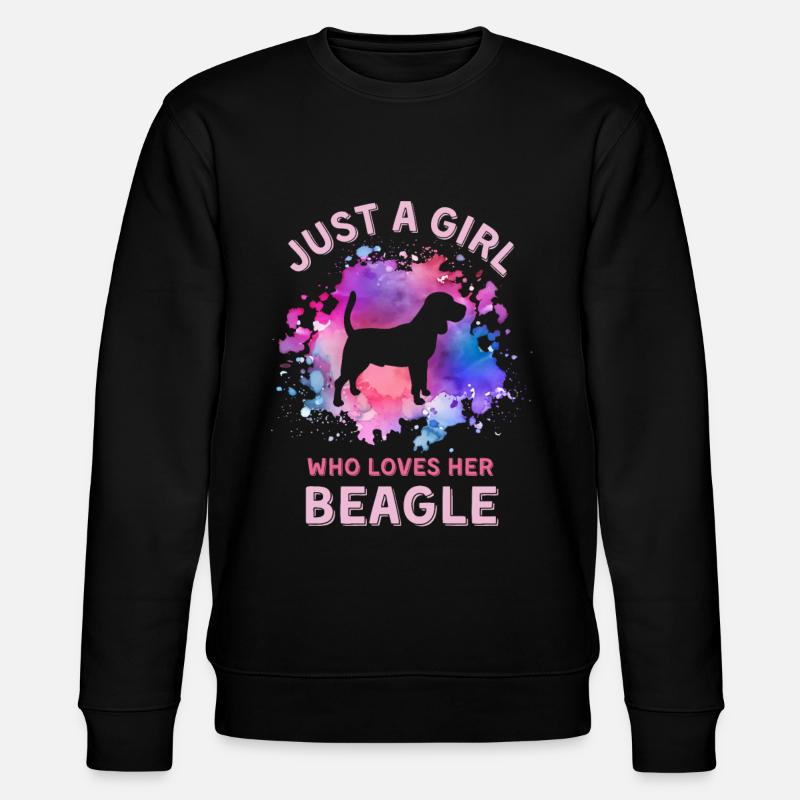 Beagle Mama Besitzer Bunt Farbspritzer - Stanley/Stella Unisex Bio-Sweatshirt CHANGER  - Schwarz