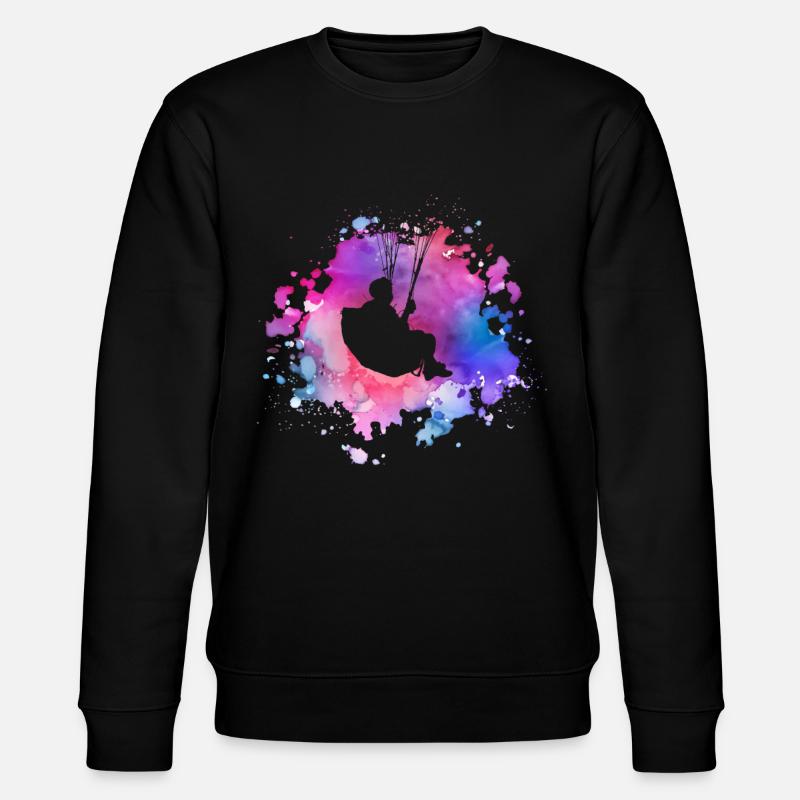 Frauen Paragliding Mädchen - Stanley/Stella Unisex Bio-Sweatshirt CHANGER  - Schwarz