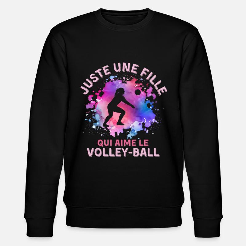 Volleyball Mädchen - Stanley/Stella Unisex Bio-Sweatshirt CHANGER  - Schwarz