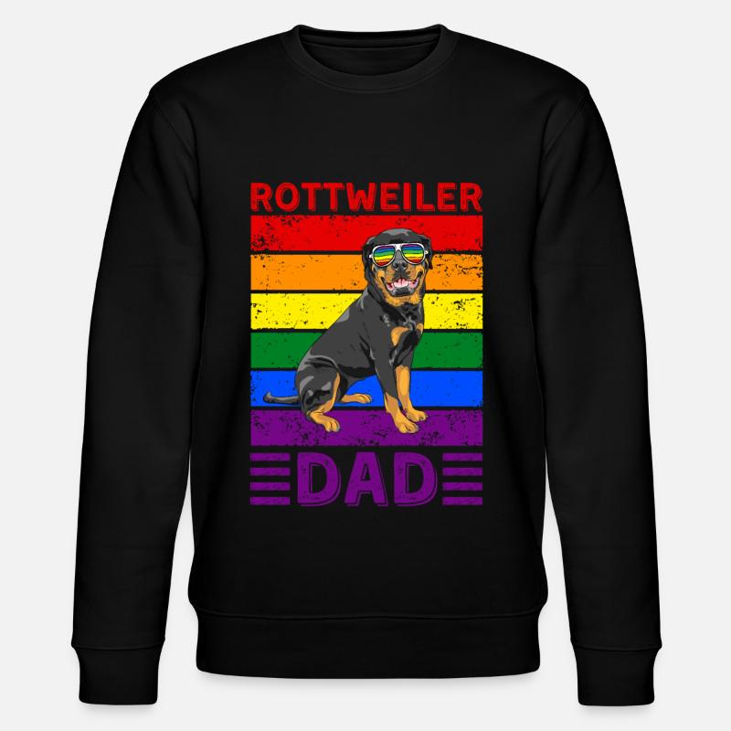 Rottweiler Papa LGBTQ - Stanley/Stella Unisex Bio-Sweatshirt CHANGER  - Schwarz