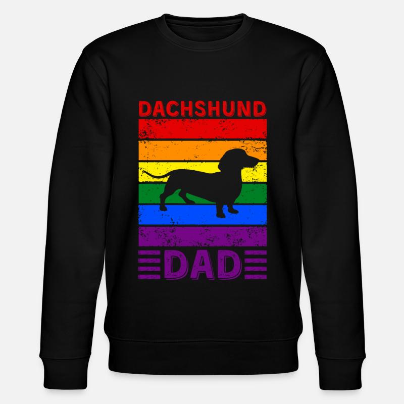 Teckel Papa LGBTQ Drapeau arc-en-ciel - Sweat bio CHANGER Stanley/Stella Unisexe - noir