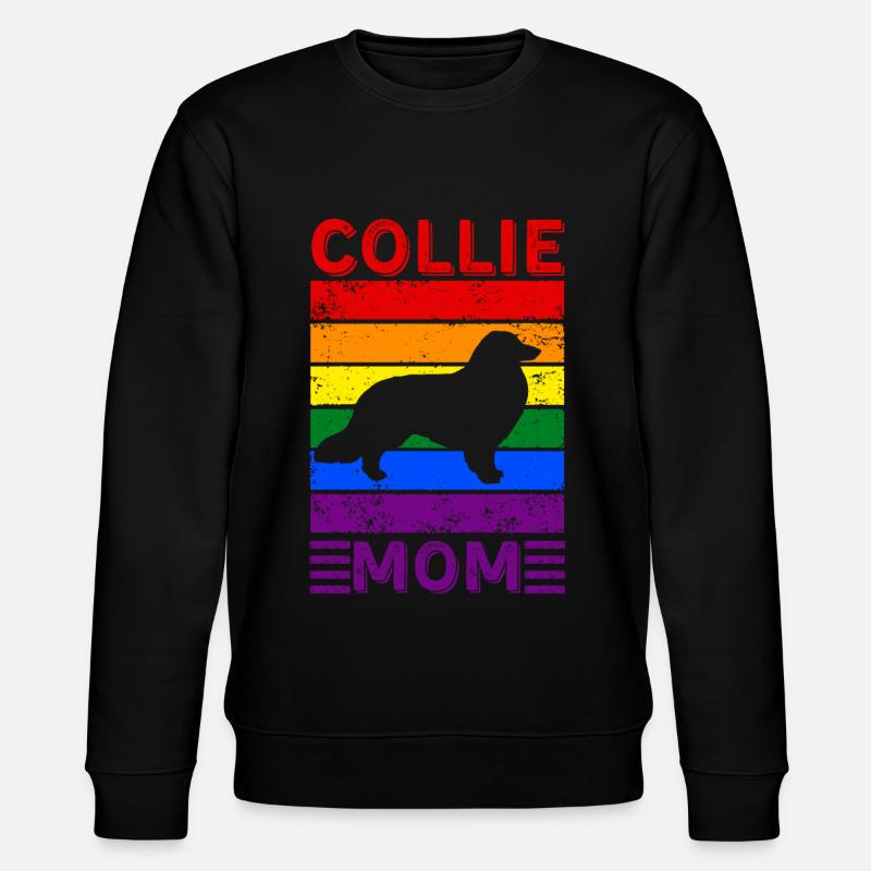 Collie Mom LGBTQ Drapeau arc-en-ciel - Sweat bio CHANGER Stanley/Stella Unisexe - noir