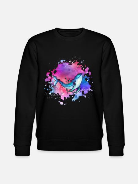 Whale earth-day ocean-day - Stanley/Stella CHANGER Unisex Organic Sweatshirt - black