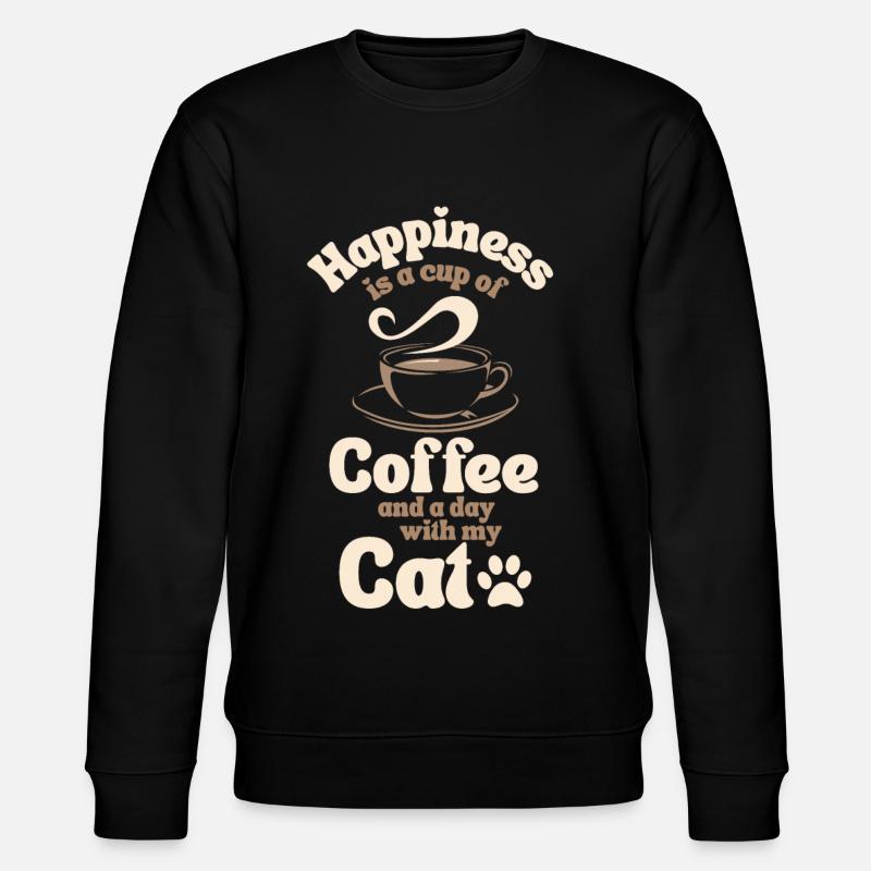 Amateur de chat de café - Sweat bio CHANGER Stanley/Stella Unisexe - noir