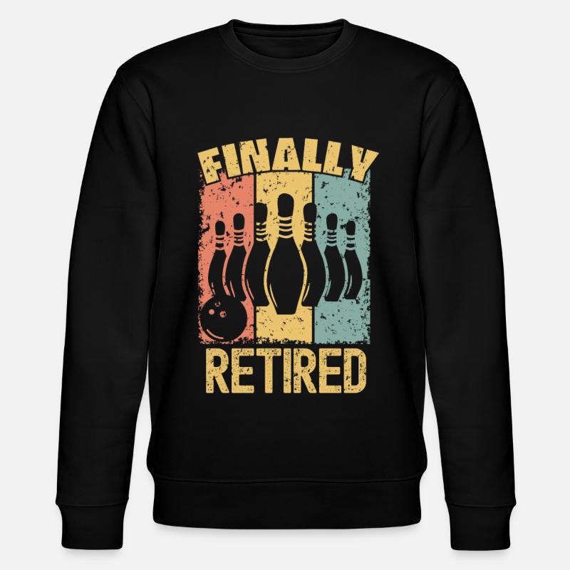 Bowling Ruhestand Retro - Stanley/Stella Unisex Bio-Sweatshirt CHANGER  - Schwarz