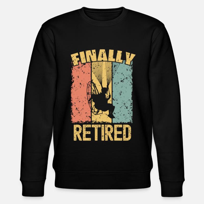 Paramotoring retirement retro - Stanley/Stella CHANGER Unisex Organic Sweatshirt - black