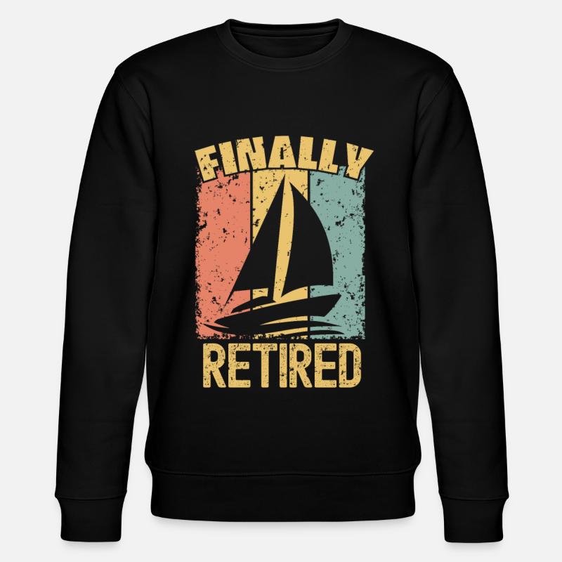 Sailing retirement retro - Stanley/Stella CHANGER Unisex Organic Sweatshirt - black