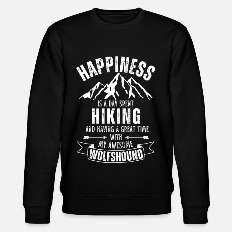 Hiking and Wolfshound lover - Stanley/Stella CHANGER Unisex Organic Sweatshirt - black