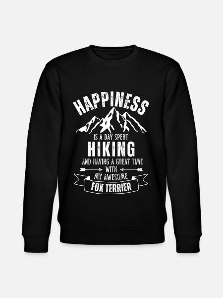 Hiking and Fox Terrier lover - Stanley/Stella CHANGER Unisex Organic Sweatshirt - black