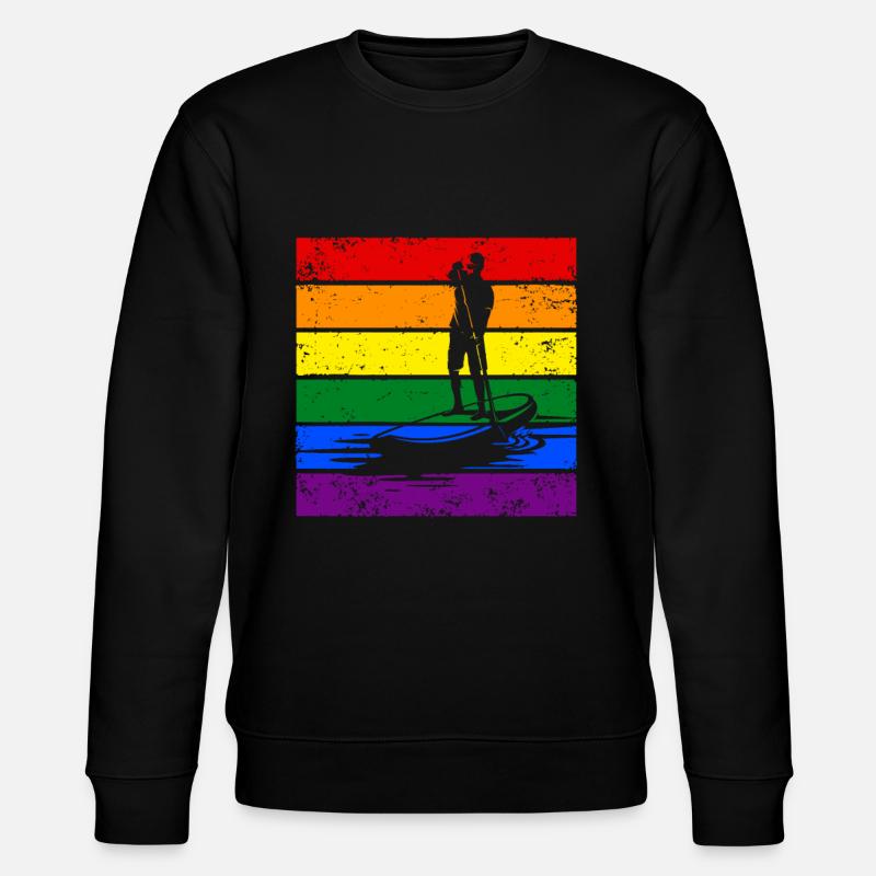 Paddleboard LGBTQ - Stanley/Stella Unisex Bio-Sweatshirt CHANGER  - Schwarz