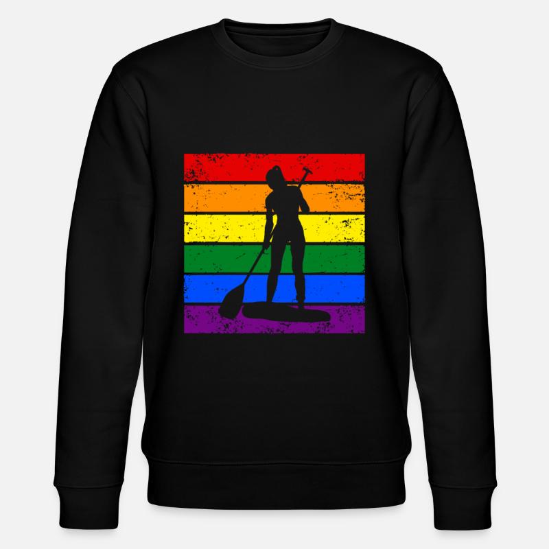 Paddleboard LGBTQ - Stanley/Stella Unisex Bio-Sweatshirt CHANGER  - Schwarz