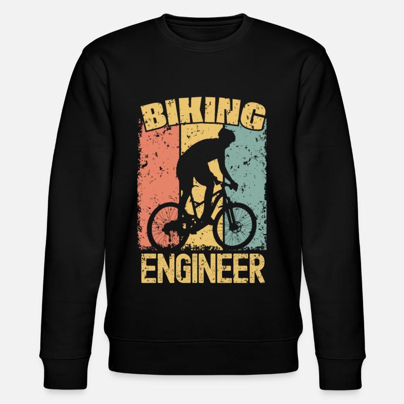 Biking Engineer retro - Stanley/Stella CHANGER Unisex Organic Sweatshirt - black