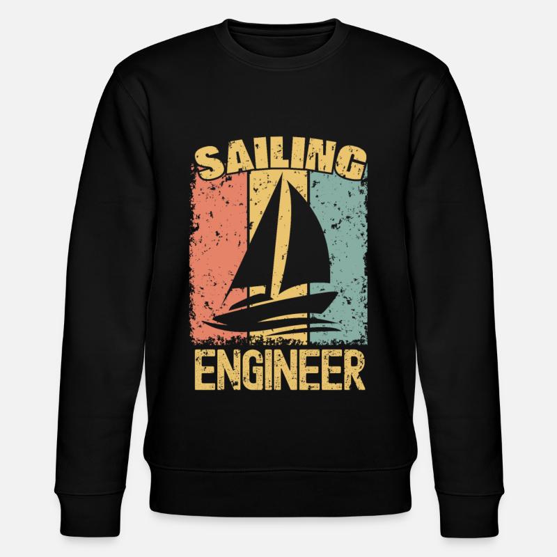 Segelingenieur retro - Stanley/Stella Unisex Bio-Sweatshirt CHANGER  - Schwarz