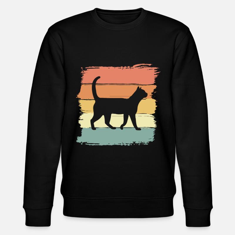 Chat rétro - Sweat bio CHANGER Stanley/Stella Unisexe - noir