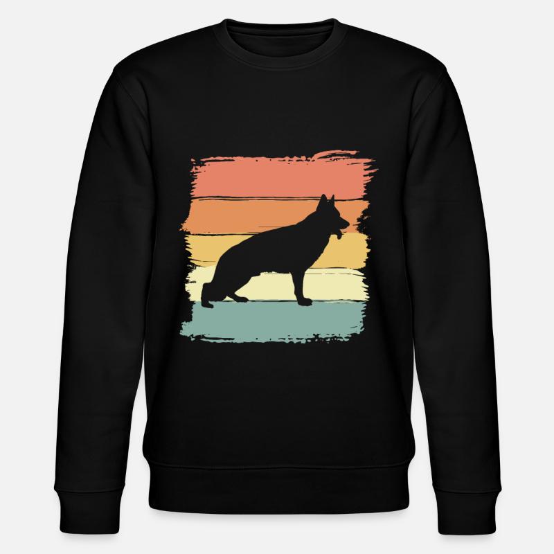 German-shepherd retro - Stanley/Stella CHANGER Unisex Organic Sweatshirt - black