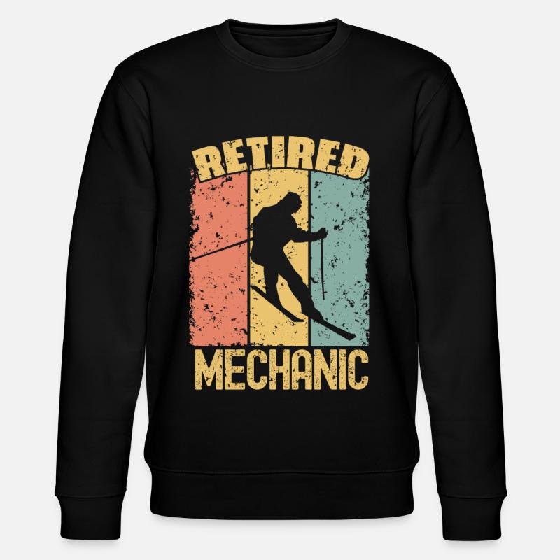 Skiing retired mechanic - Stanley/Stella CHANGER Unisex Organic Sweatshirt - black
