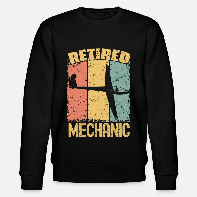 Gliding retired mechanic - Stanley/Stella CHANGER Unisex Organic Sweatshirt - black