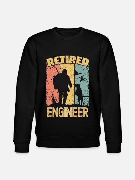 Hunting retired engineer - Stanley/Stella CHANGER Unisex Organic Sweatshirt - black