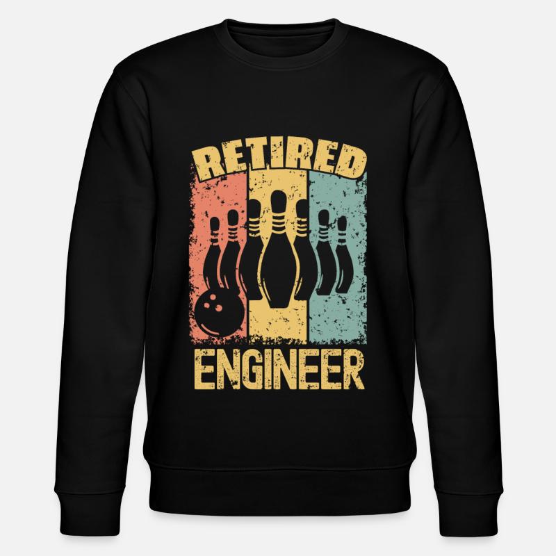 Bowling retired engineer - Stanley/Stella CHANGER Unisex Organic Sweatshirt - black