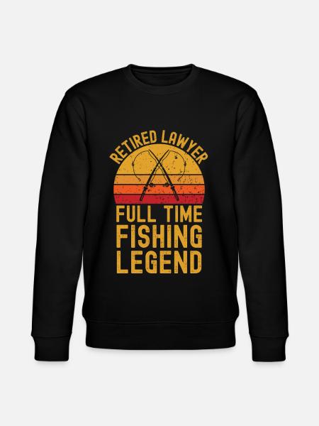 Retired lawyer fishing legend - Stanley/Stella CHANGER Unisex Organic Sweatshirt - black