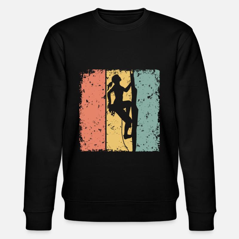 Frauen Klettern retro - Stanley/Stella Unisex Bio-Sweatshirt CHANGER - Schwarz