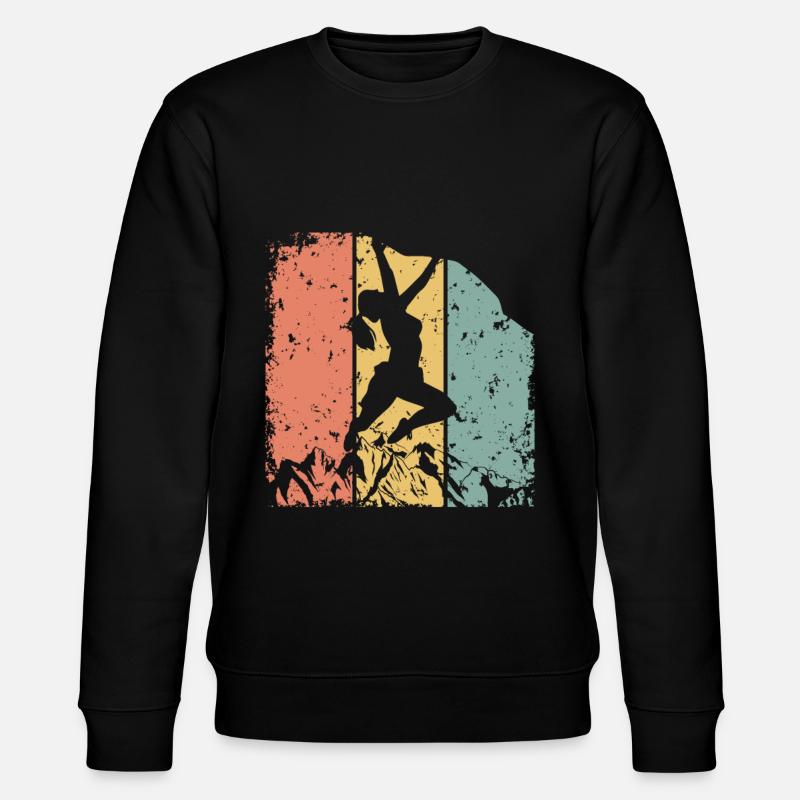 Frauen Klettern retro - Stanley/Stella Unisex Bio-Sweatshirt CHANGER  - Schwarz