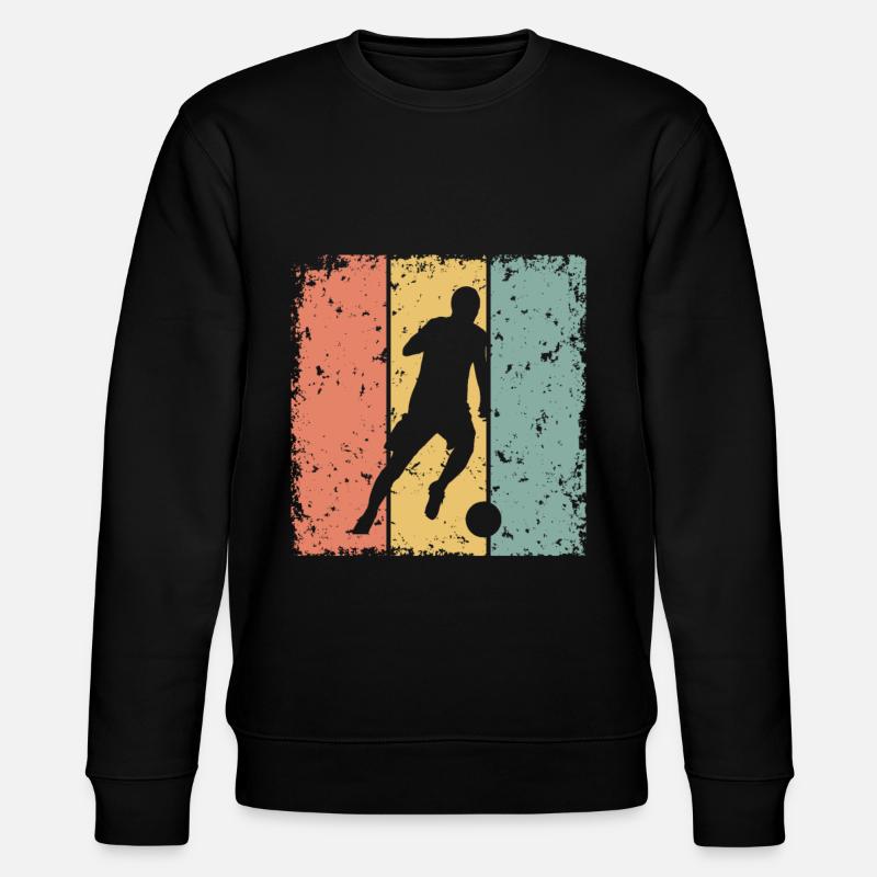 Fußball-Retro - Stanley/Stella Unisex Bio-Sweatshirt CHANGER  - Schwarz