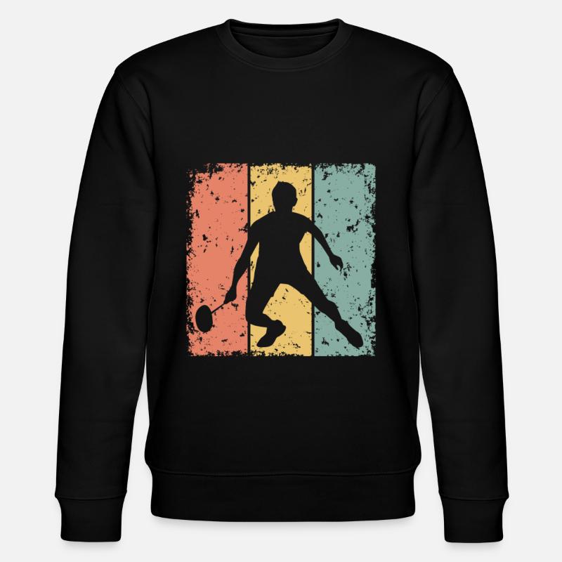 Badminton Retro - Stanley/Stella Unisex Bio-Sweatshirt CHANGER  - Schwarz