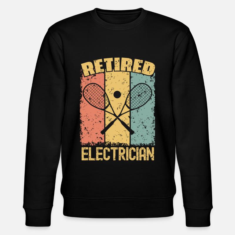 Squash pensionierter Elektriker - Stanley/Stella Unisex Bio-Sweatshirt CHANGER  - Schwarz