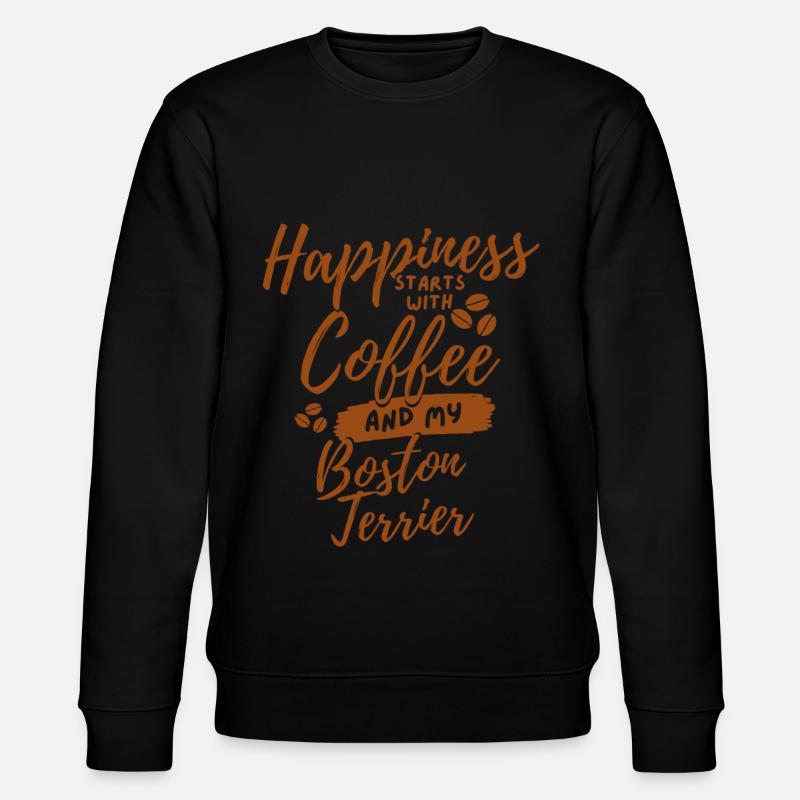Amateur de café Boston-terrier - Sweat bio CHANGER Stanley/Stella Unisexe - noir
