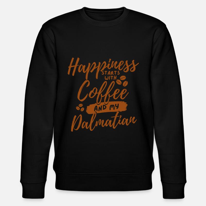 Coffee Dalmatian lover - Stanley/Stella CHANGER Unisex Organic Sweatshirt - black